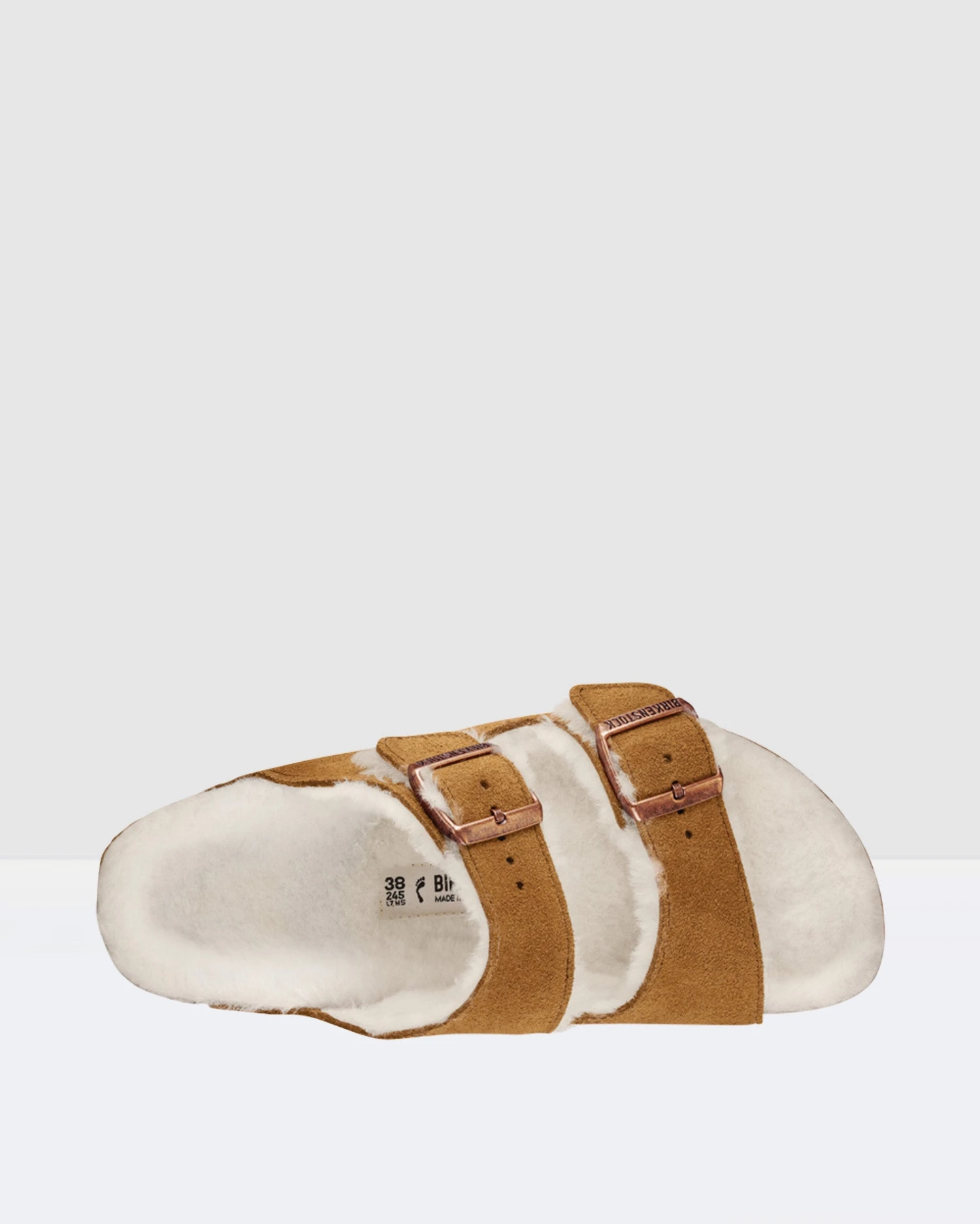 Birkenstock Arizona Mink Suede Leather/Shearling Narrow - Image 5