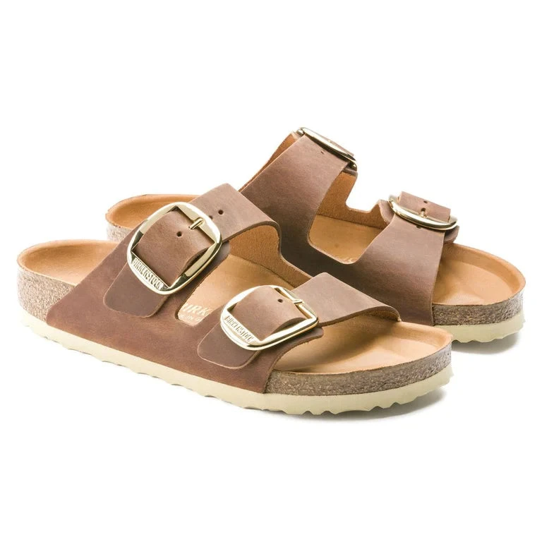 Birkenstock Arizona Big Buckle Cognac Oiled Leather Narrow - Image 3