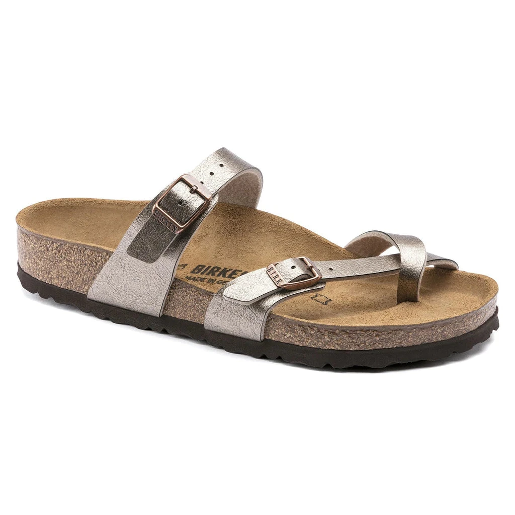 Birkenstock Mayari Graceful Taupe Birko Flor Regular - Image 3