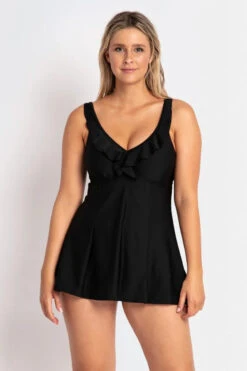 Jantzen Mesh Ruffle Swim Dress
