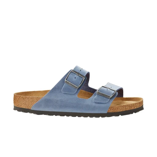 Birkenstock Arizona SFB Dusty Blue Oiled Leather Narrow - Image 2