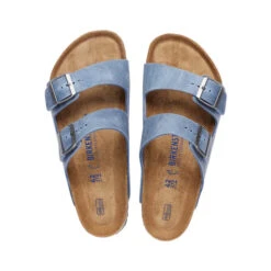 Birkenstock Arizona SFB Dusty Blue Oiled Leather Narrow