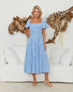 Sadie Check Midi Dress
