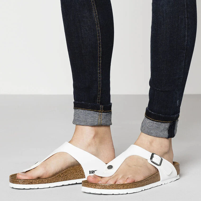 Birkenstock Gizeh White Birko-Flor Narrow - Image 2