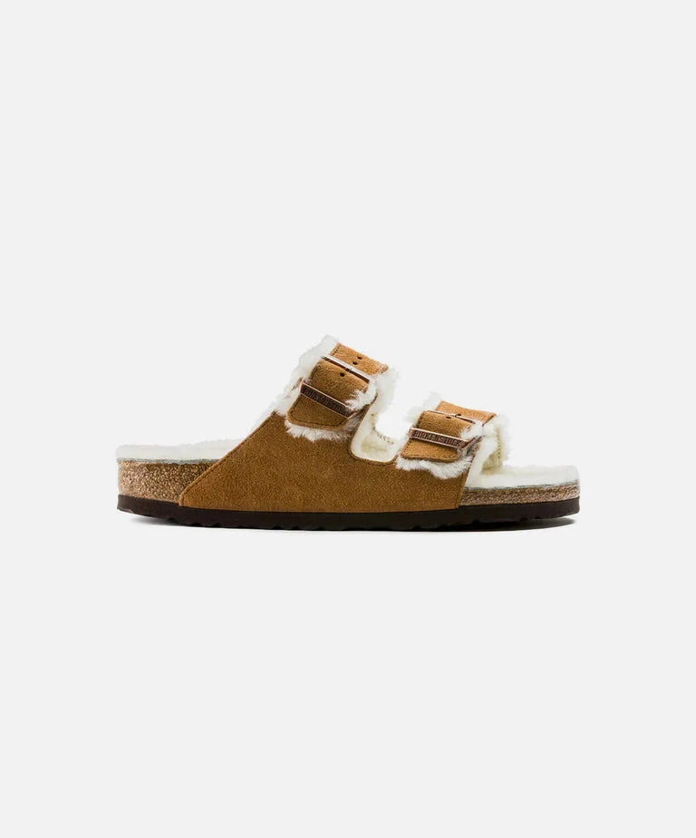 Birkenstock Arizona Mink Suede Leather/Shearling Narrow - Image 7