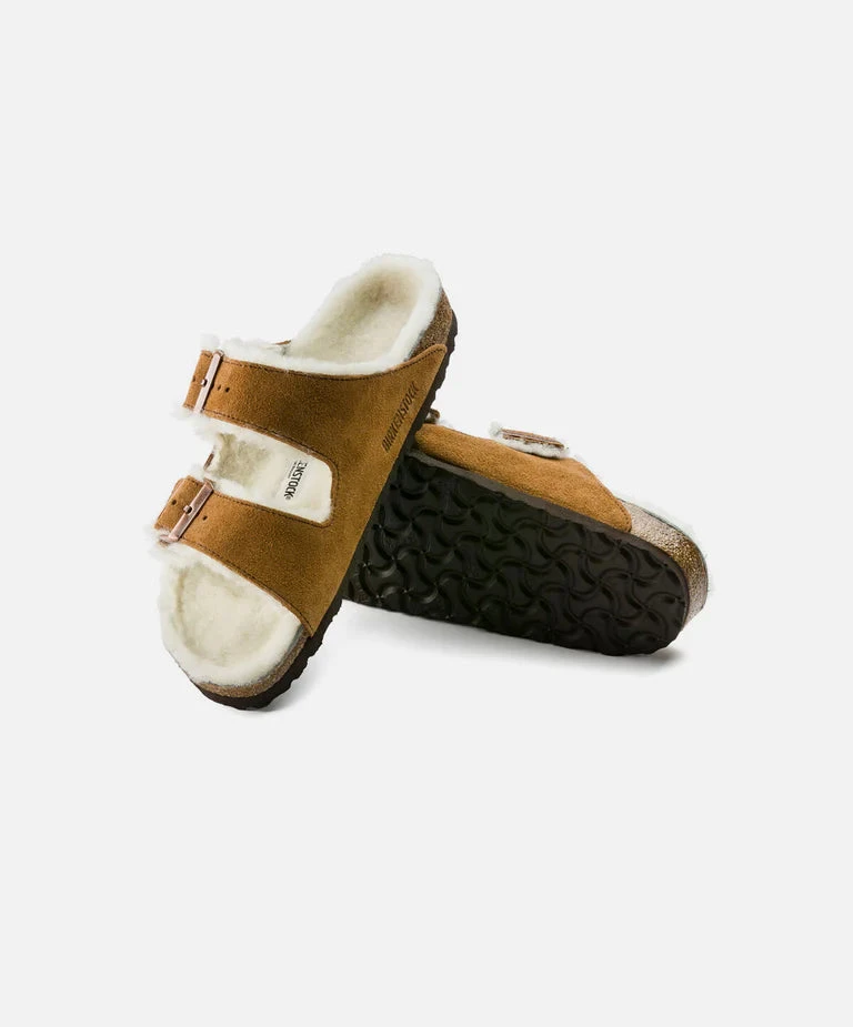 Birkenstock Arizona Mink Suede Leather/Shearling Narrow - Image 8