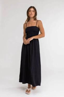Rhythm Classic Shirred Midi Dress