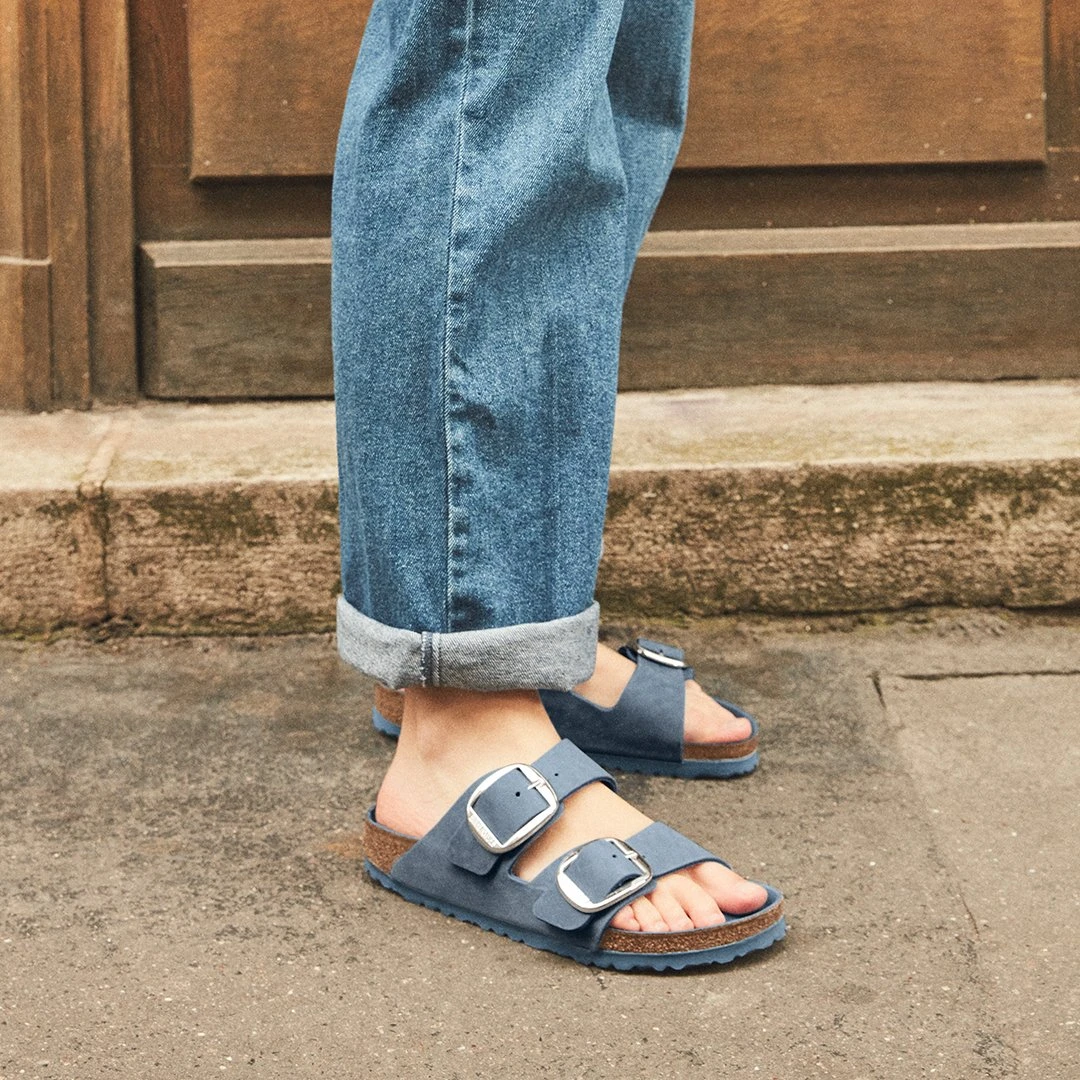 Birkenstock Arizona Big Buckle Dusty Blue Oiled Leather Regular - Image 7