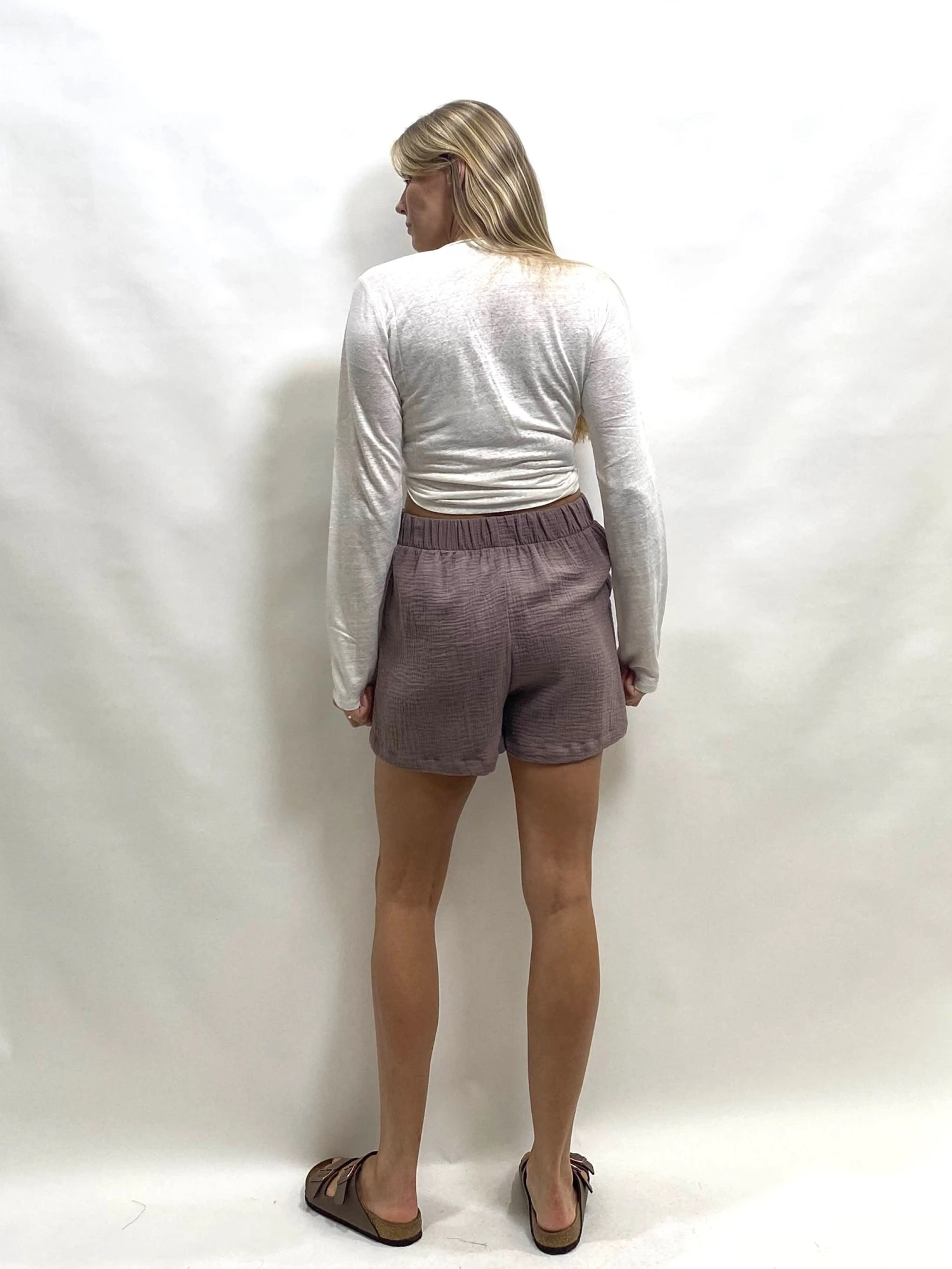 Linen Tie Front Plain Wrap - Image 2