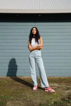 Rusty High Straight Mom Jean