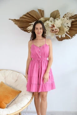 Alina Button Tie Dress