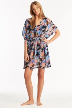 Sea Level Botanica Panelled Mesh Kaftan