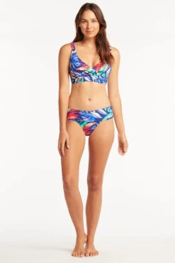 Sea Level Cabana Cross Front Multifit Bra Top