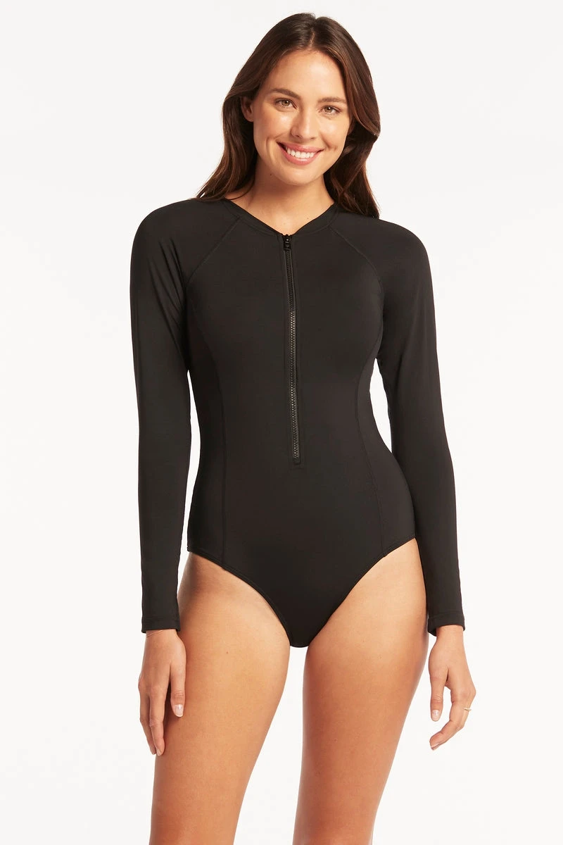 Sea Level Essentials Long Sleeve One Piece - Image 7