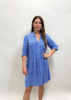 Seashapes 3/4 Sleeve Pintuck Kaftan