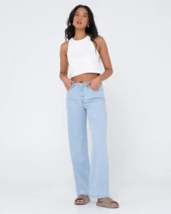 Rusty Mid Rise Straight Jean