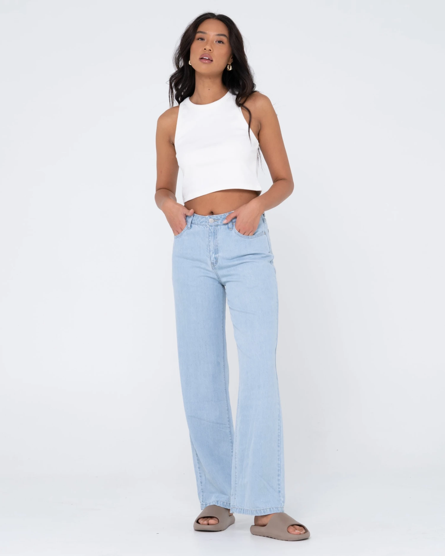 Rusty Mid Rise Straight Jean