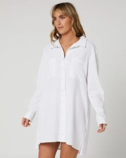Rusty Sicily Beach Shirt Dress