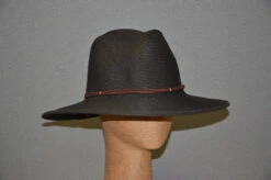 Cherry Red Fedora Suede Trim