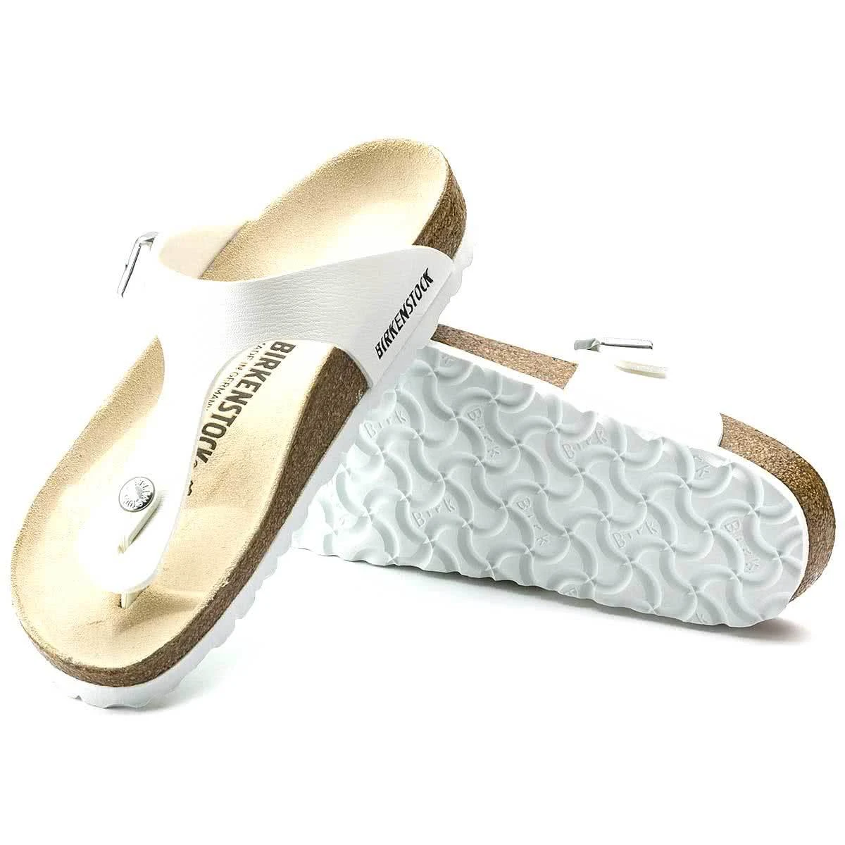 Birkenstock Gizeh White Birko-Flor Narrow - Image 3