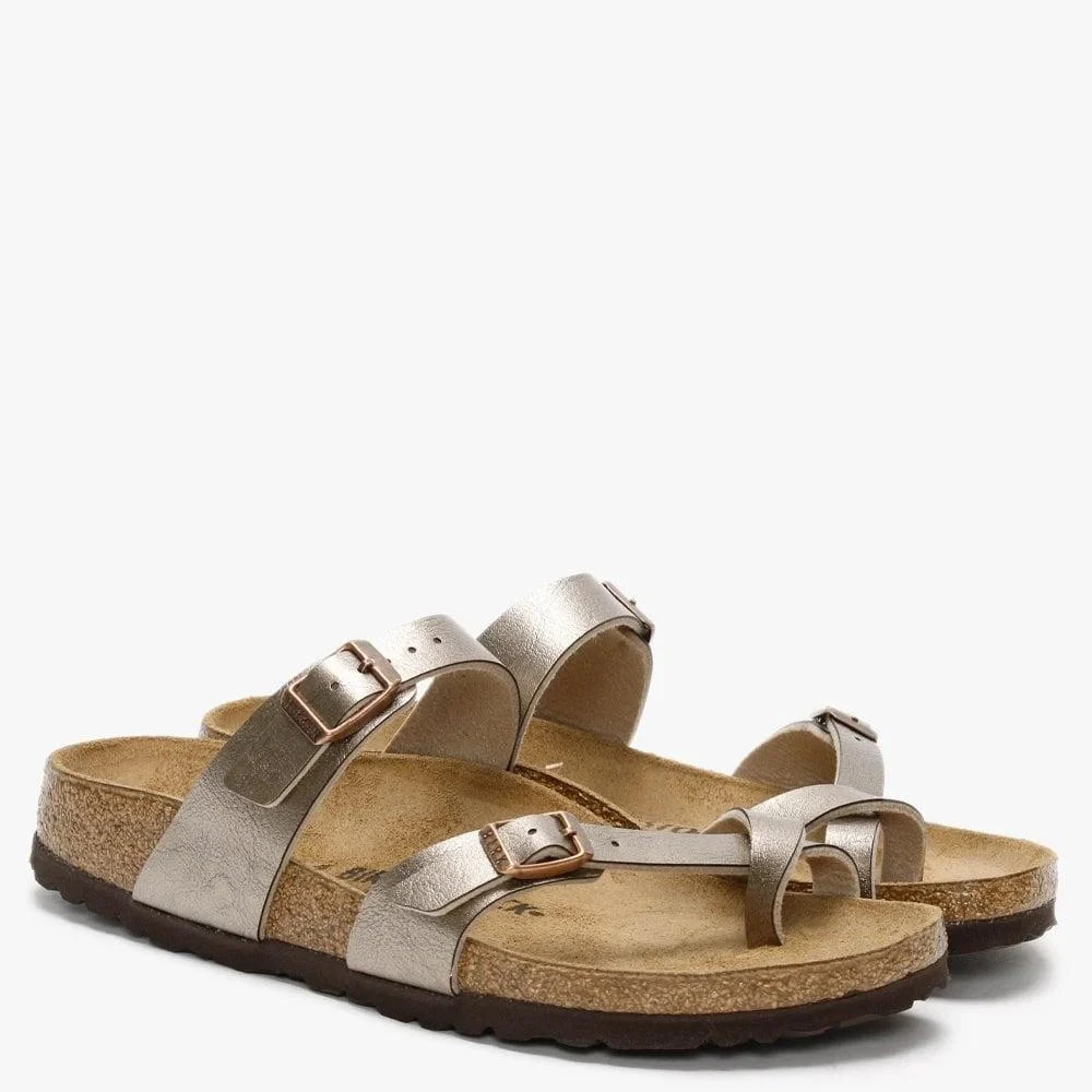 Birkenstock Mayari Graceful Taupe Birko Flor Regular - Image 2