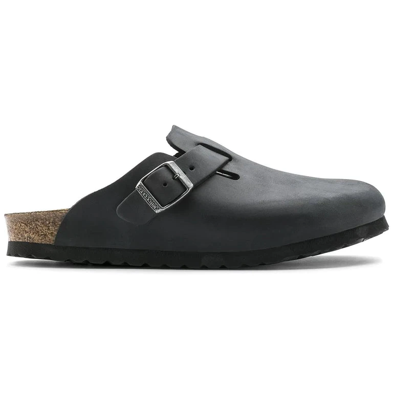 Birkenstock Boston Black Oiled Leather Narrow - Image 8