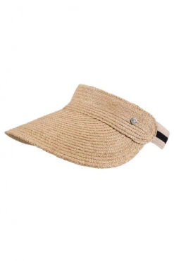 Cherry Red Pull On Raffia Visor