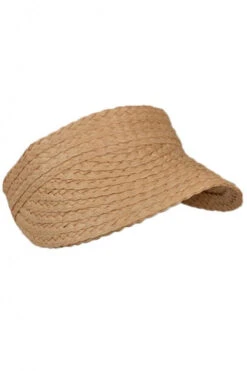 Cherry Red Paper Braid Visor