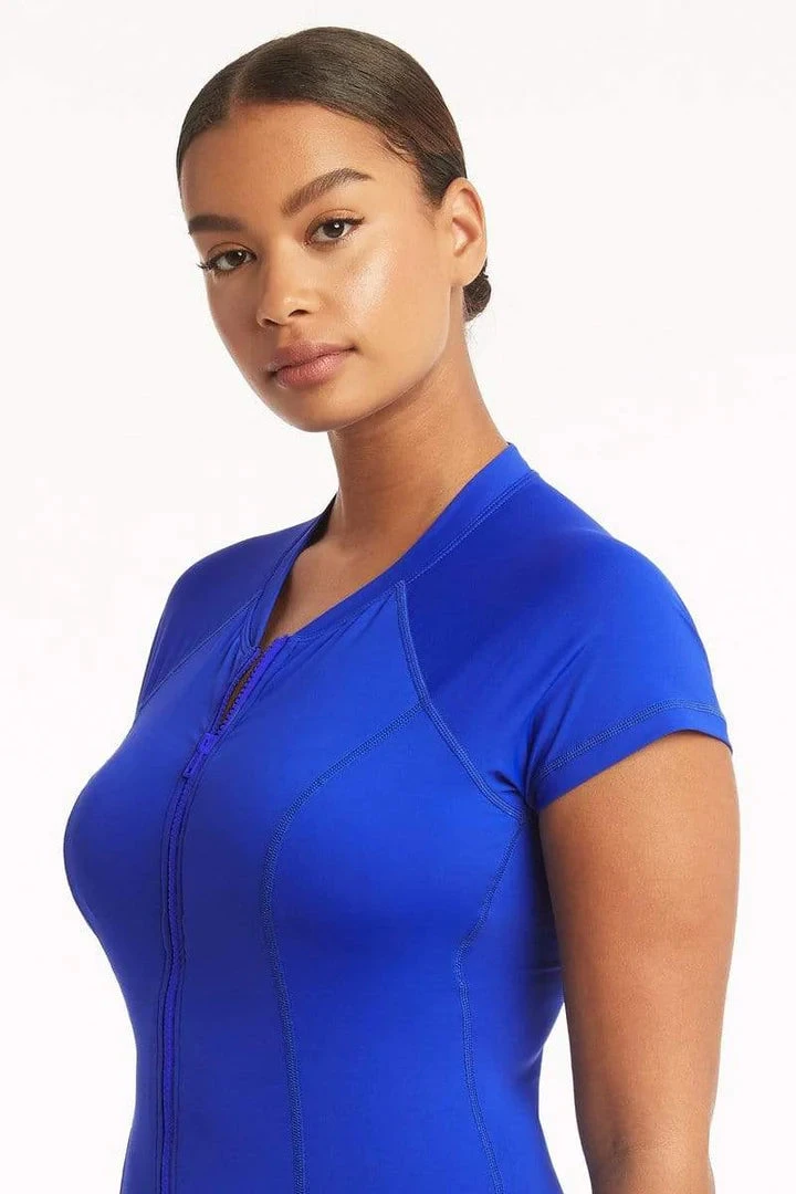 Sea Level Short Sleeve Rash Vest Full Zip - Image 12