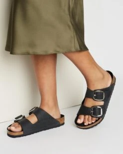 Birkenstock Arizona Big Buckle Black Oiled Leather Narrow