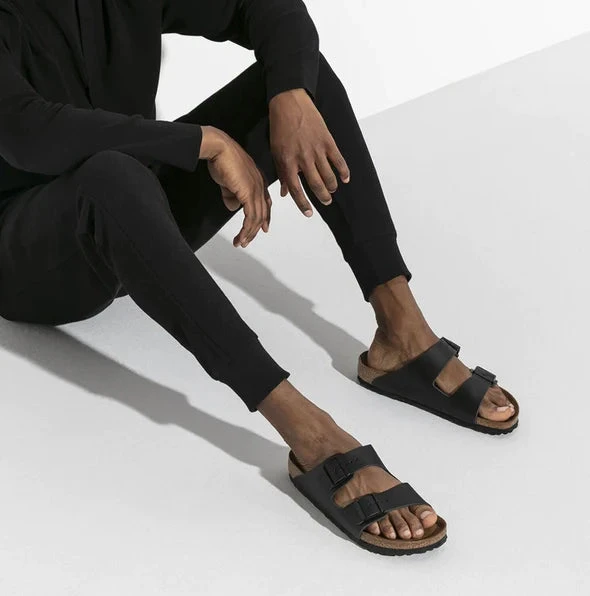 Birkenstock Black Smooth Leather Regular - Image 2