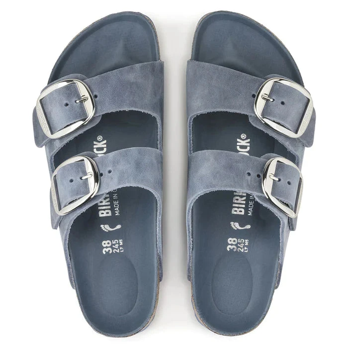 Birkenstock Arizona Big Buckle Dusty Blue Oiled Leather Regular - Image 4