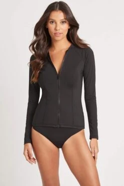 Sea Level Essentials Long Sleeve Rash Vest Full Zipper